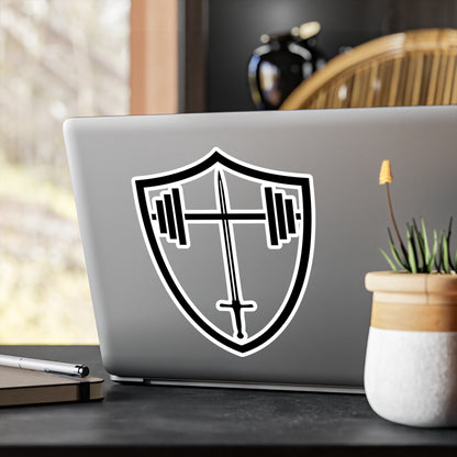Bible & Barbell Logo Vinyl Sticker — Gym Decal