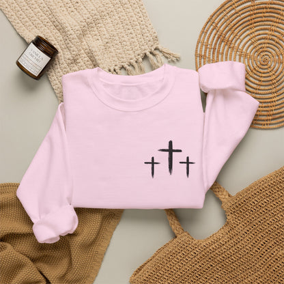 Faith Over Fear Crewneck Sweatshirt — Faith Christian Cross Pullover