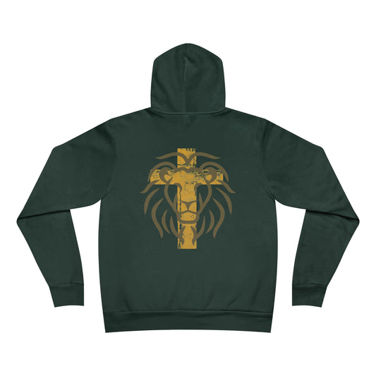 Lion Crest Hoodie — Gold Tribal Lion Pullover