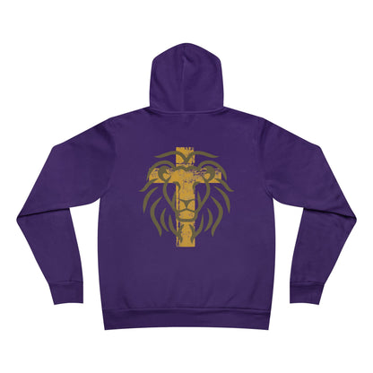 Lion Crest Hoodie — Gold Tribal Lion Pullover