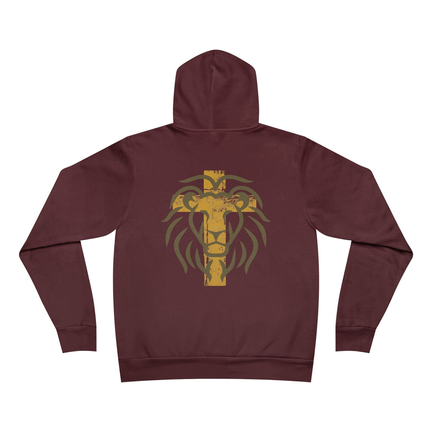 Lion Crest Hoodie — Gold Tribal Lion Pullover