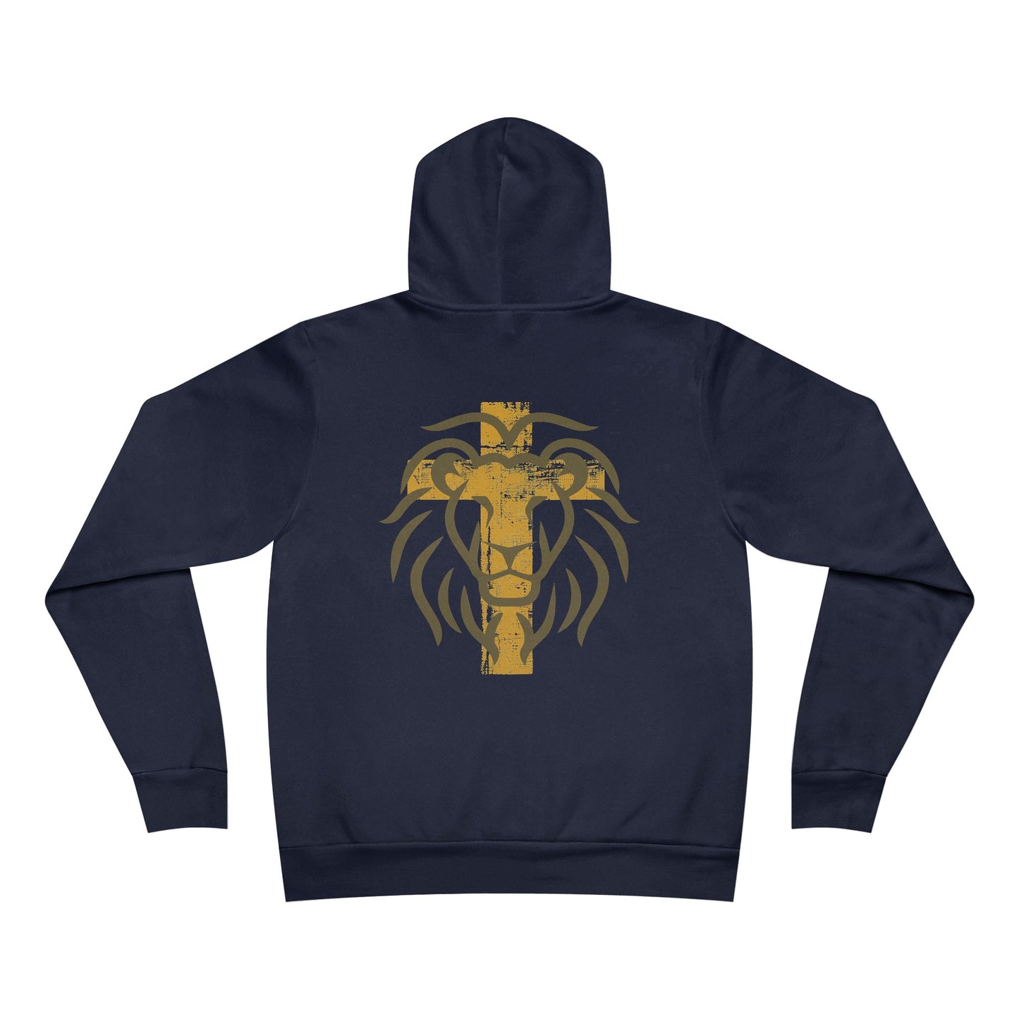 Lion Crest Hoodie — Gold Tribal Lion Pullover