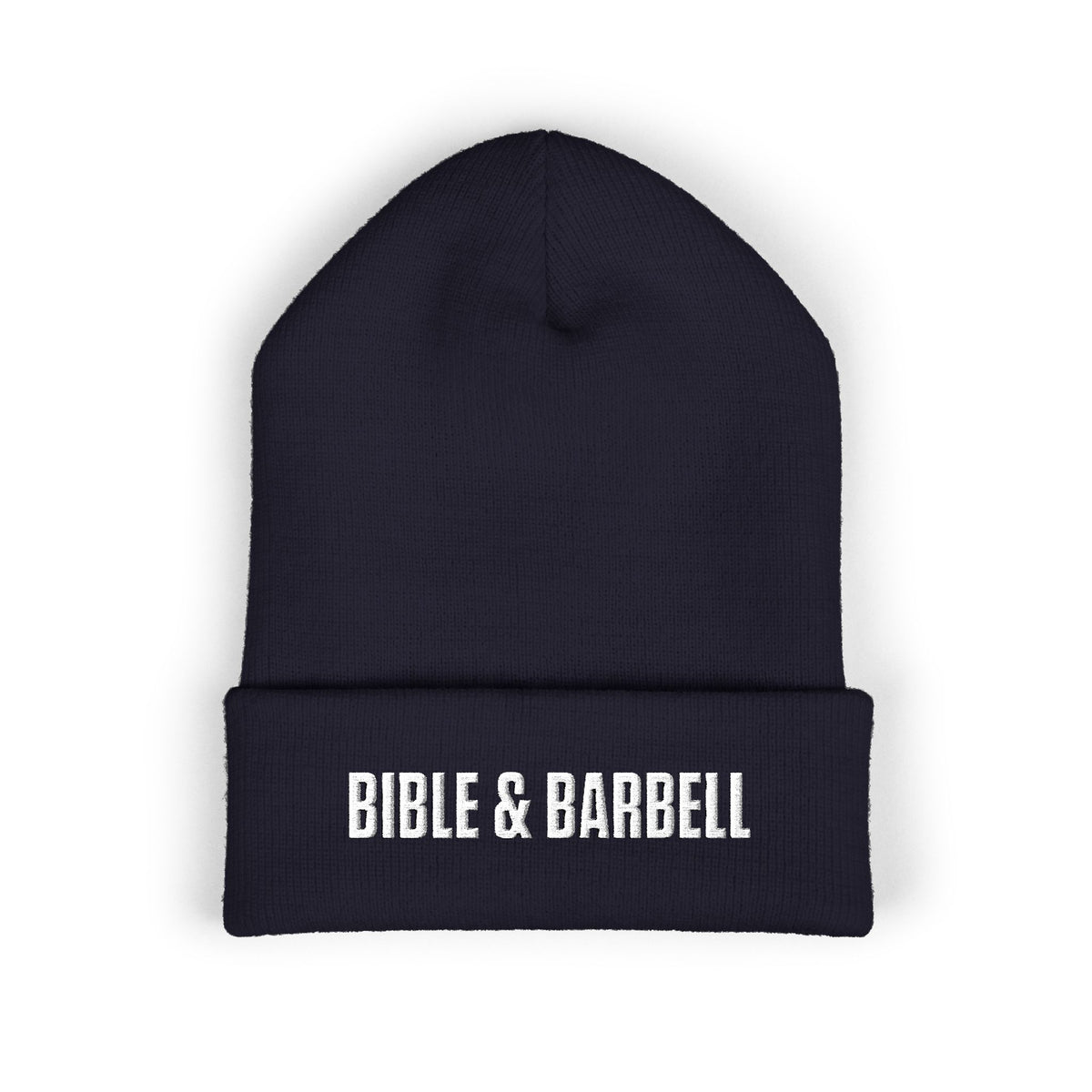 Bible & Barbell Embroidered Cuffed Beanie