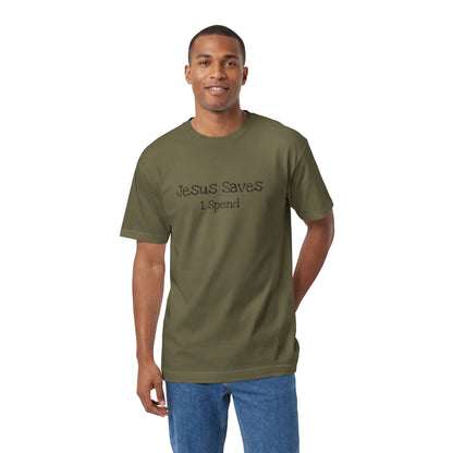 Jesus Saves - I Spend Tee — Funny Christian Faith T-Shirt