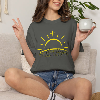 Be the Light T-Shirt — Matthew 5:16 Christian Faith Tee