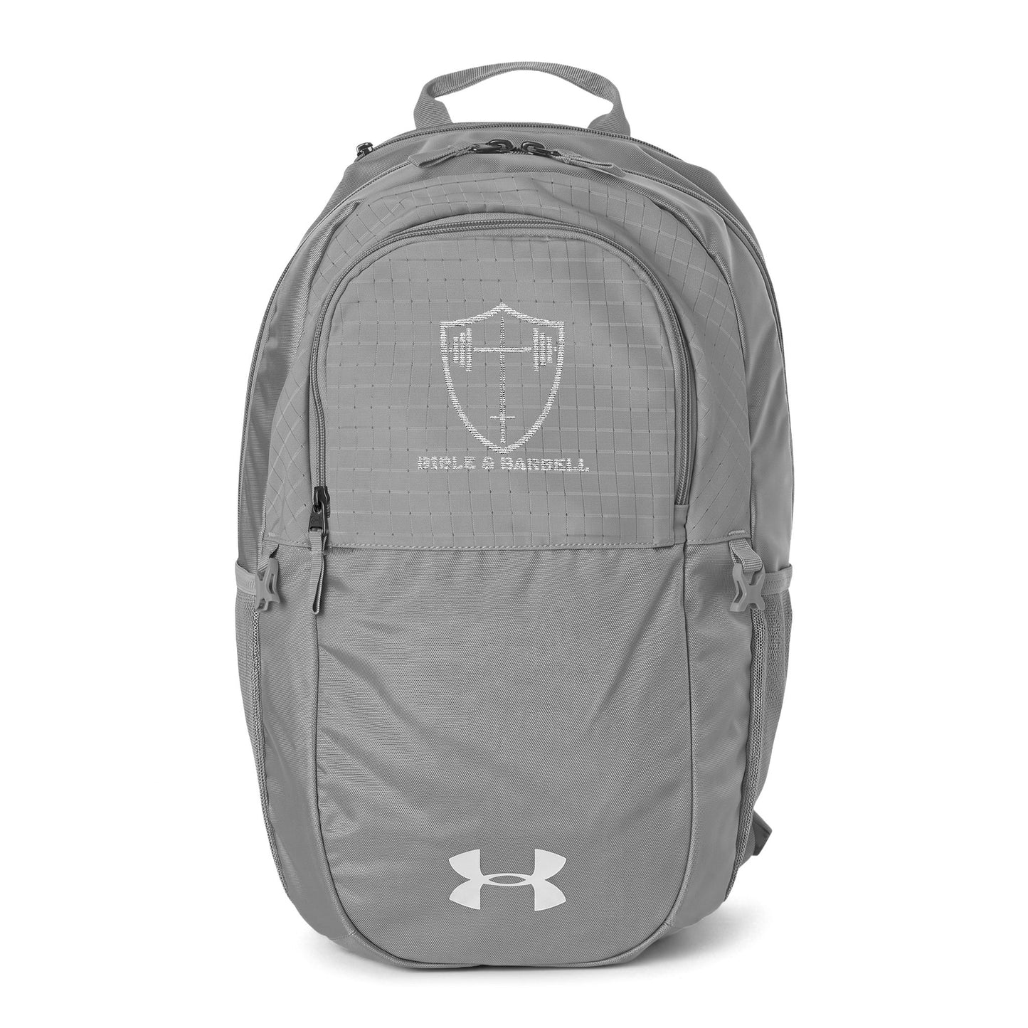 Bible & Barbell Embroidered Shield Logo Backpack — Under Armour All‑Sport Everyday Pack