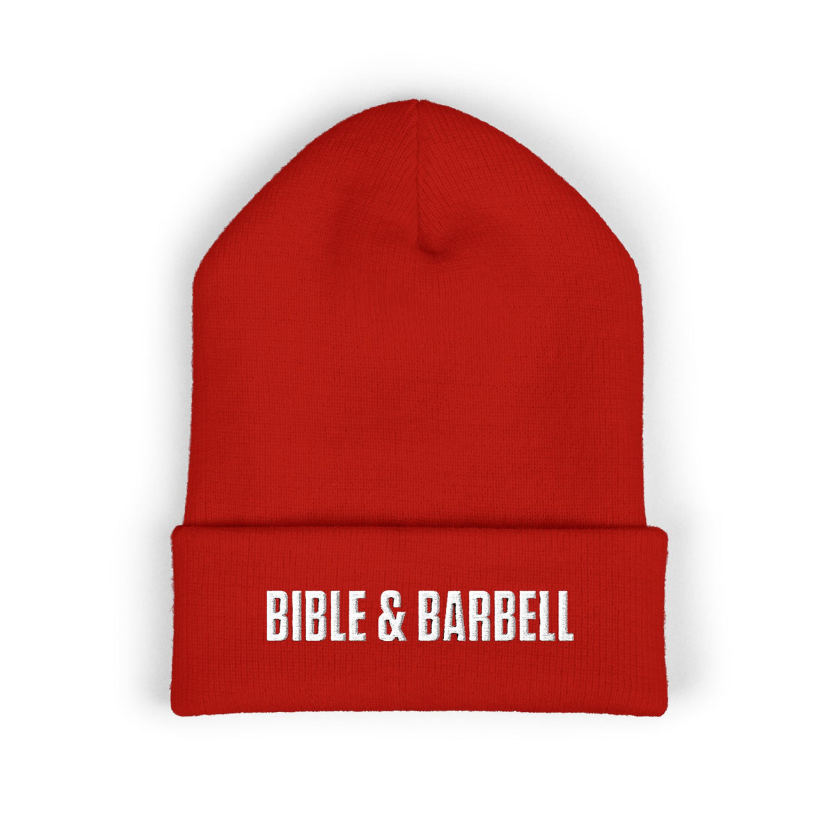 Bible & Barbell Embroidered Cuffed Beanie