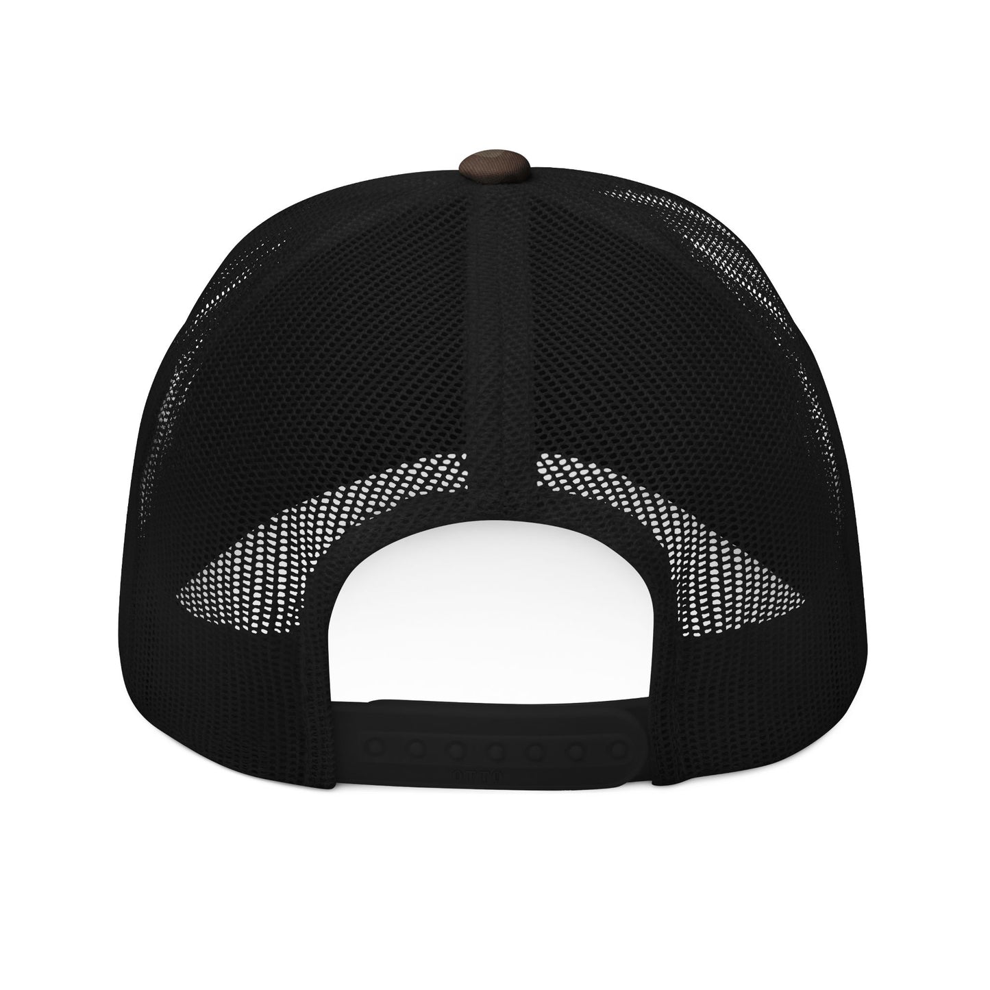 Bible & Barbell Logo Camouflage Trucker Hat — Embroidered Shield Logo Camouflage Cap
