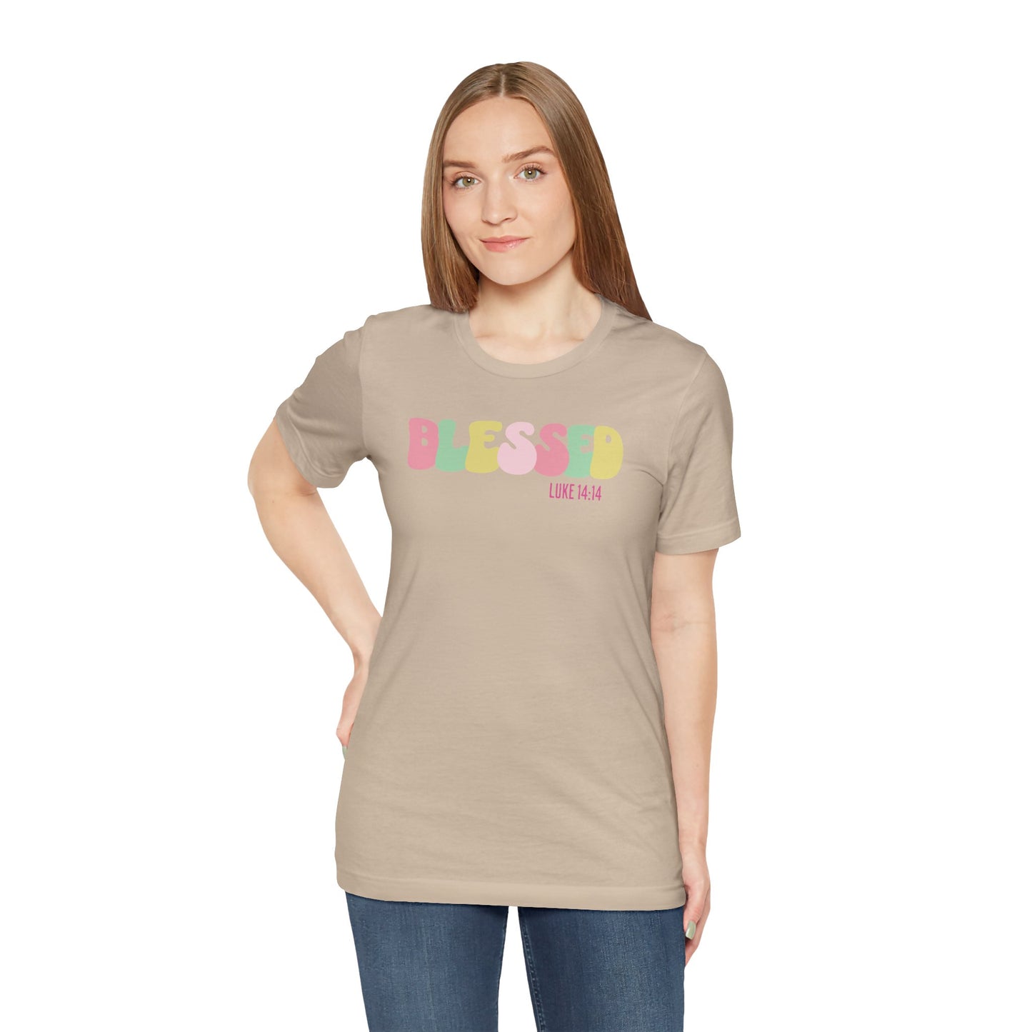 Blessed - Luke 14:14 Unisex Jersey Tee