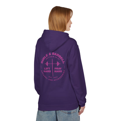 Bible & Barbell Pink Logo Hoodie