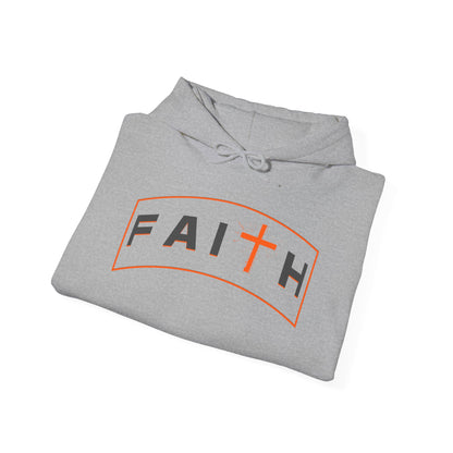 Orange Faith Cross Hoodie